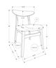 Monarch Specialties Inc. 2-Piece Brown 30" Dining Chair Set with Light Walnut Legs and Back-2