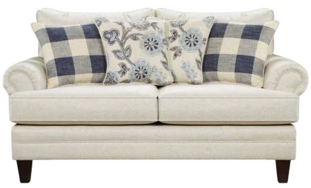 Fusion Furniture Catalina Linen White Loveseat-0