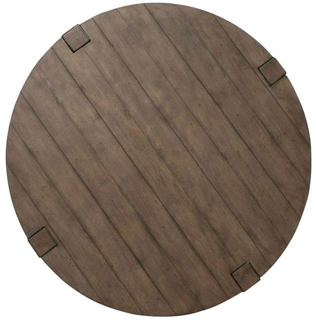 Liberty Furniture Broadmore Cobblestone Brown Round Cocktail Table-3