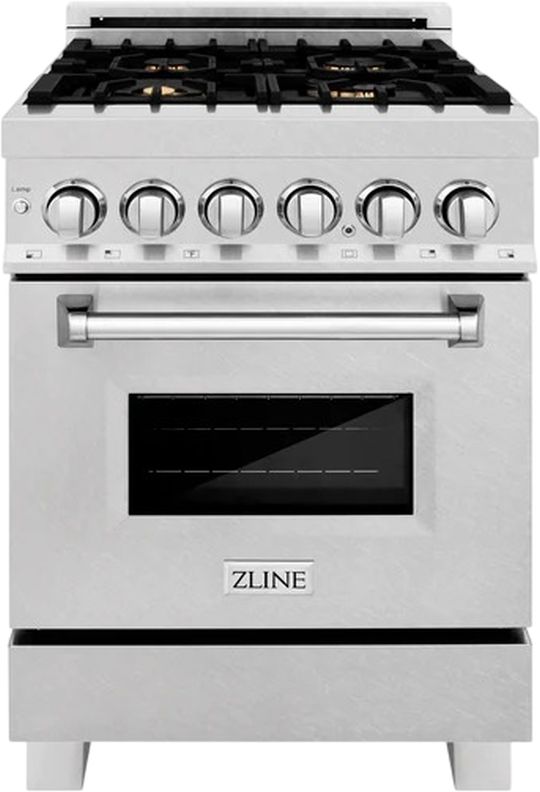 ZLINE 24" Satin Stainless Steel Pro Style Dual Fuel Range-0
