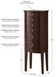 Powell® Maddie Espresso Jewelry Armoire-2