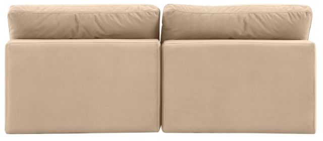 Meridian Furniture Comfy 2-Piece Beige Velvet Armless Sofa-3