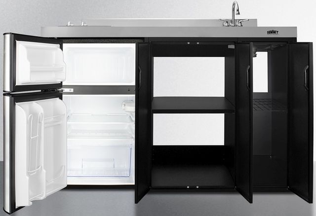 Summit® 54" Black and Stainless Steel All-In-One Kitchenette-3