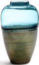 Giftcraft Blue/Ombre Metallic Glass Vase-0