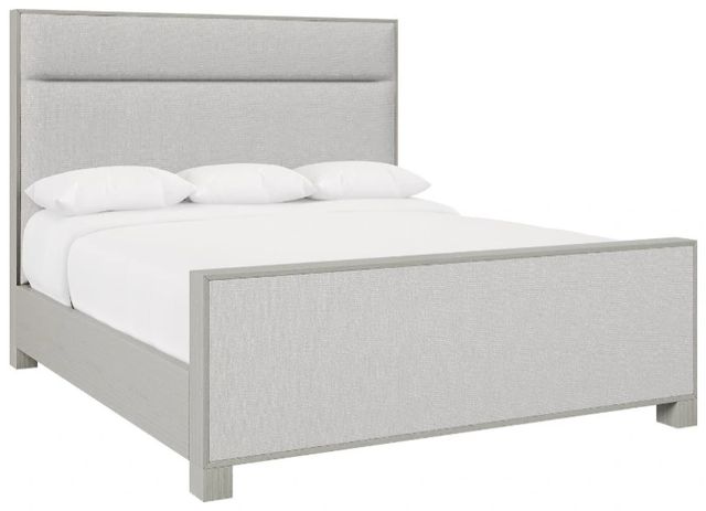 Bernhardt Stratum Gray/Mist Queen Upholstered Panel Bed-0