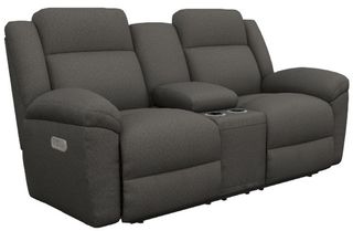 La-Z-Boy® Joel Charcoal Power Reclining Loveseat with Console and Headrest