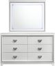 Elements International Moondance White Dresser and Mirror Set-1