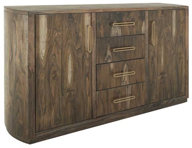 International Furniture Direct Balam Stained Dark Buffet-0
