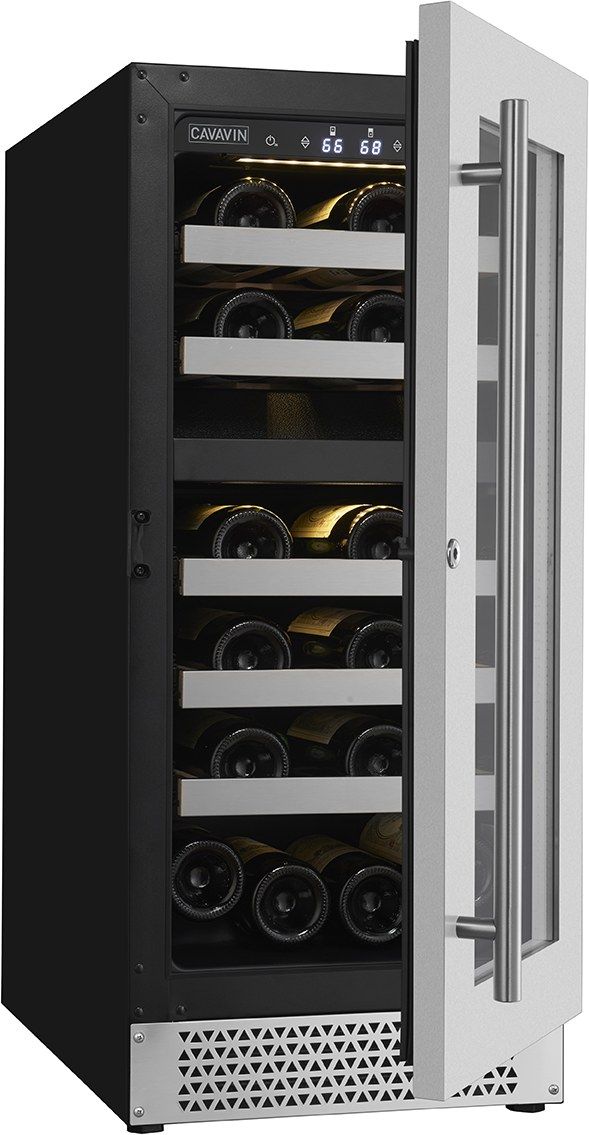 CAVAVIN Vinoa Collection 15" Stainless Steel Wine Cooler-2
