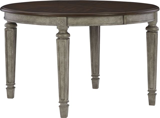 Signature Design by Ashley® Lodenbay Walnut Brown Dining Table with Antiqued Gray Base-3