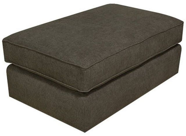 England Furniture Customizable Rouse Black Castered Ottoman-1