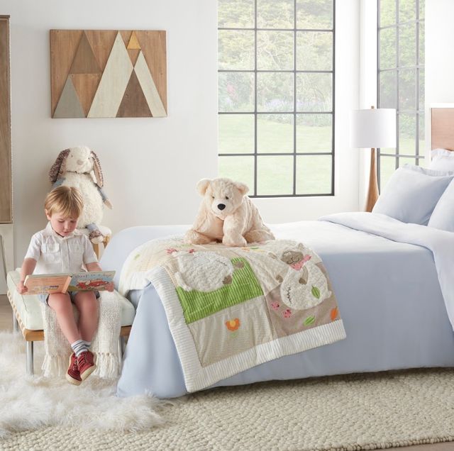 Nourison Home™ Mina Victory Plush Lines Ivory 18''x22'' Bear Stuffed Toy-4