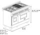 ZLINE 60" Satin Stainless Steel Pro Style Dual Fuel Range with White Matte Door-2