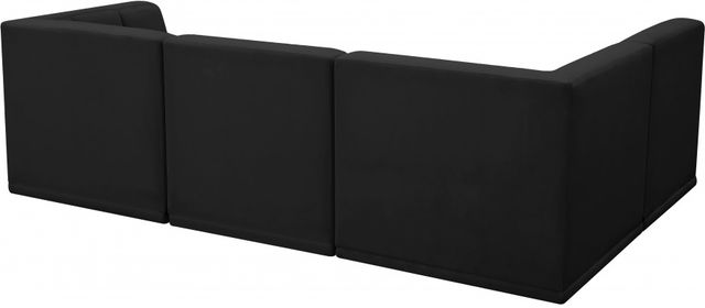 Meridian Furniture Relax 4-Piece Black Velvet Modular Sectional Set-1