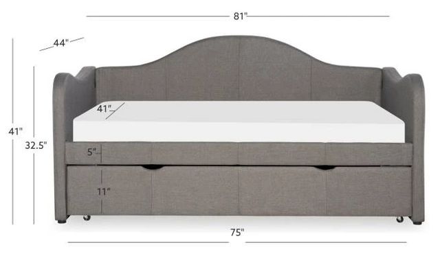 Powell® Upholstered Gray Twin Day Bed-1