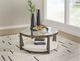Signature Design by Ashley® Frazwa Glass Table Top Coffee Table with Brown Wooden Base-5