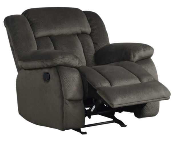 Homelegance® Laurelton Chocolate Manual Glider Recliner-3