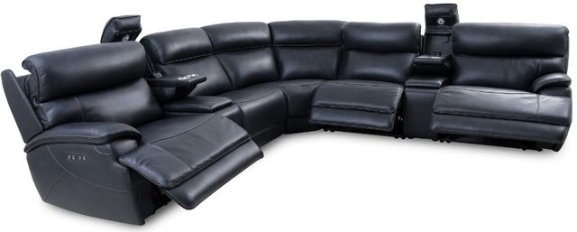Parker House® Forum 7-Piece Blueberry Power Reclining Sectional-1