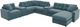 Drew & Jonathan Home ModularOne New Horizon 8-Piece Teal Modular Chaise Sectional with Console-0