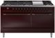 Ilve® Nostalgie II Series 60" Burgundy Pro Style Dual Fuel Range-0