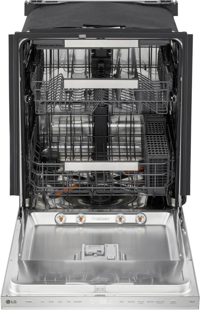 LG 24" PrintProof™ Stainless Steel FlushFit™ Top Control Built-In Dishwasher with QuadWash® Pro, TrueSteam® and Dynamic Heat Dry™-1