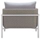 Zuo® Modern Frais Gray/White Aluminum Fabric Outdoor Accent Chair-3