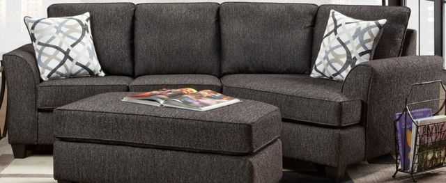 American Wholesale Furniture 2-Piece Tuxedo Charcoal Sectional-0