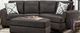 American Wholesale Furniture 2-Piece Tuxedo Charcoal Sectional-0