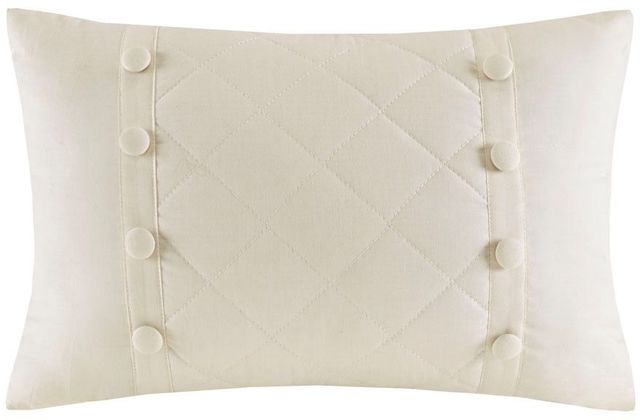 Olliix by Madison Park 4 Piece Ivory King/California King Breanna Cotton Reversible Tailored Bedspread Set-3