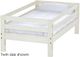 Crate Designs™ Furniture Cloud Twin XL Ladder End Upper Bunk Bed-0