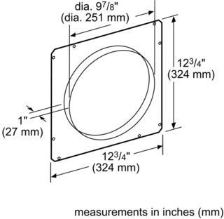 Thermador® 12.75" Round Front Plate for Downdraft-1