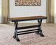 Signature Design by Ashley® Wildenauer Black/Brown Large Counter Dining Bench-2
