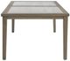 Signature Design by Ashley® Rainier Ranch Beige Outdoor Aluminum/Sintered Stone Dining Table with Brown Base-2