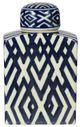 A & B Home Carlyle Blue/White Rectangular Lidded Jar-1