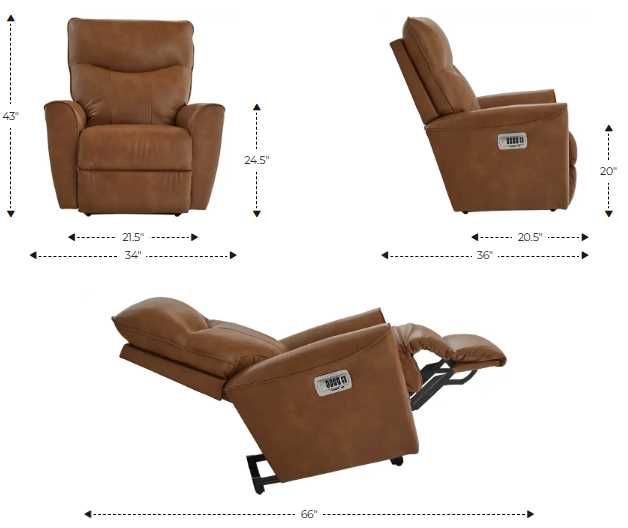 La-Z-Boy® Belmont Toast Power Wall Recliner with Headrest and Lumbar-2