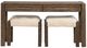 Liberty Furniture Broadmore 3-Piece Cobblestone Brown Console and Stool Set-2