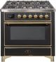 Ilve® Majestic II Series 36" Graphite Matte Pro Style Dual Fuel Range-2