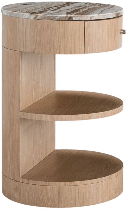 Universal Explore Home™ Modern Nomad Breeze White Oak Nightstand-3