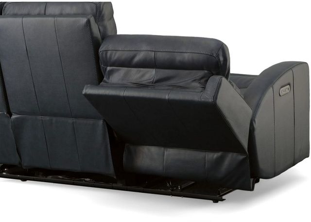 Flexsteel® Cody Dark Blue Power Reclining Sofa with Power Headrests-3