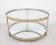 Zeugma Glass Top Coffee Table with Champagne Gold Leaf Base-3