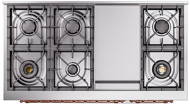 Ilve® Nostalgie II Series 48" Antique White Pro Style Dual Fuel Range-2