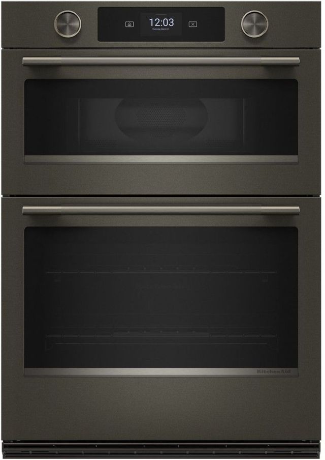 KitchenAid® 30" Black Ore Smart Oven/Micro Combo Electric Wall Oven with  Intelligent Cooking Camera-0