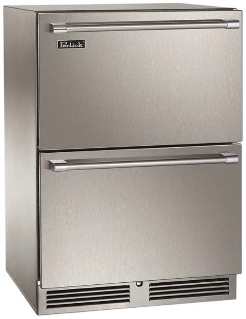 Perlick® Signature Series 24" Stainless Steel Built-in Undercounter Outdoor Freezer Drawers-0