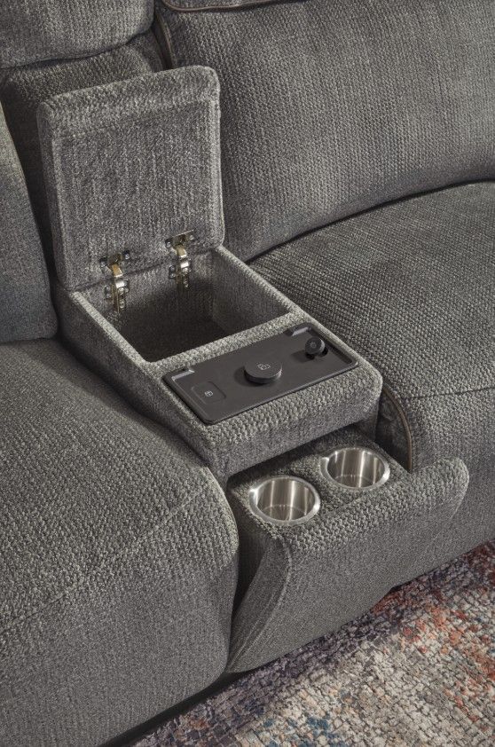 Parker House® Alpine 7-Piece Airy Midnight Power Reclining Curved Sectional-4