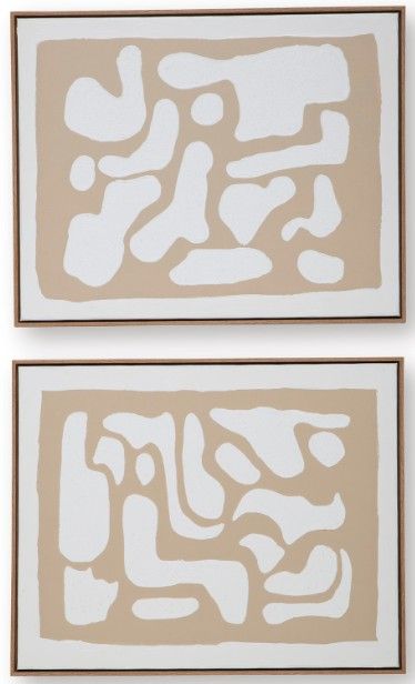 Signature Design by Ashley® Waldett 2-Piece Beige/White Wall Art Set-3
