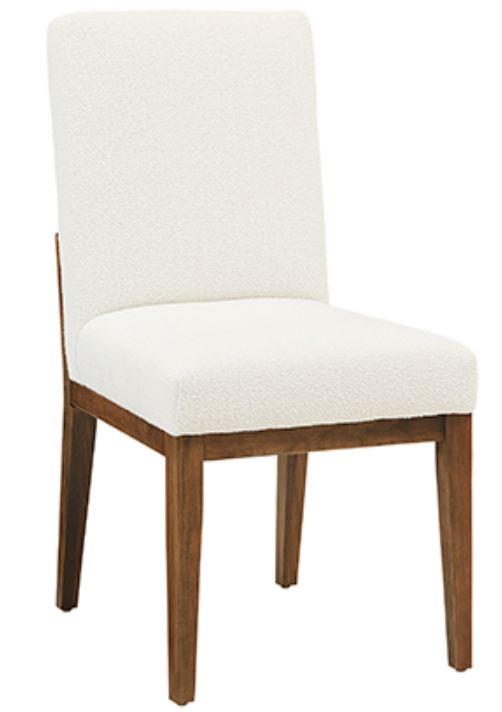 LM Co Home By Vaughan-Bassett Crafted Cherry by Ben & Erin Napier Medium Cherry/White Upholstered Side Chair-0