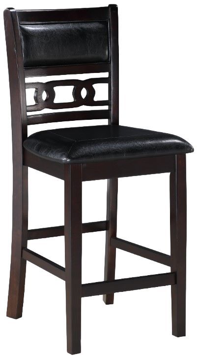 New Classic® Home Furnishings Gia 5-Piece Ebony Circle Counter Dining Set-3