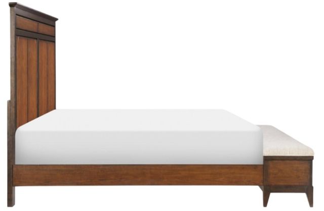 Legacy Classic Fenmore Dark Mocha/Distressed Cherry Queen Panel Bed with Storage Bench-3