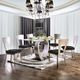Furniture of America® Nova Glass Top Dining Table with Silver/Black Base-2