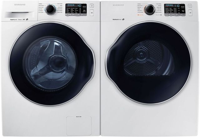 Samsung White Front Load Laundry Pair-0